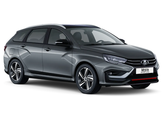 Vesta SW Sportline Серебристо-темно-серый "Борнео" цвет 2025-ого года купить в Москве - autospot-96.ru